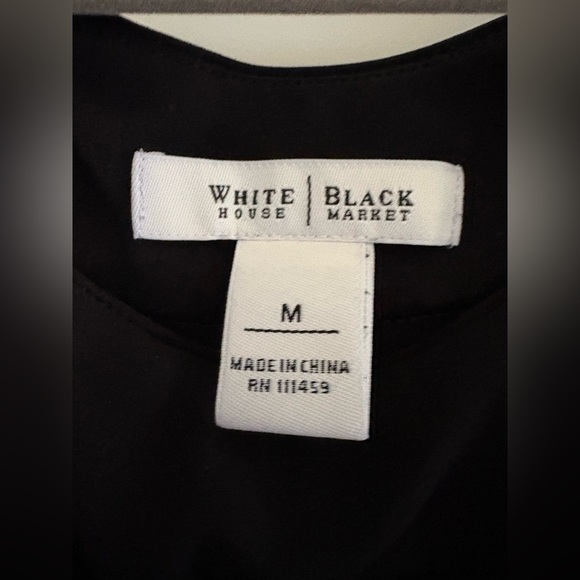 White House Black Market Elegant Black Sleeveless Dress - Picture 3 of 4